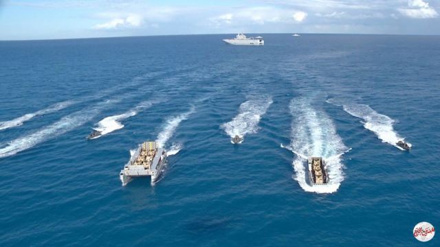 القوات البحرية تنفذ عملية برمائية وتنفيذ عدد من الرمايات