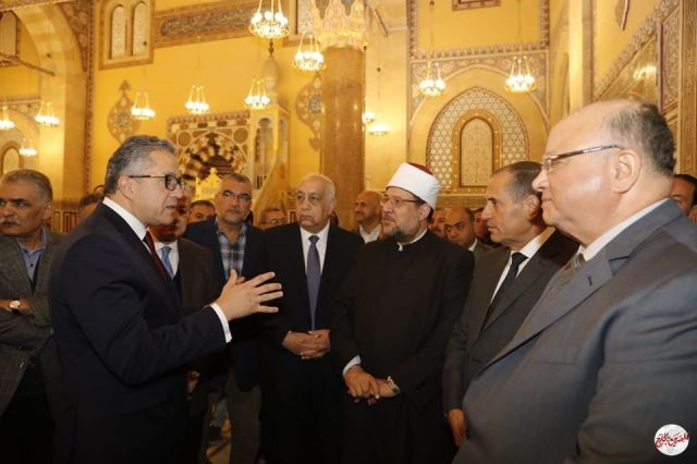 وزير السياحة والآثار و الأوقاف يتفقدا جامع الفتح الملكى لافتتاحه الاسبوع القادم