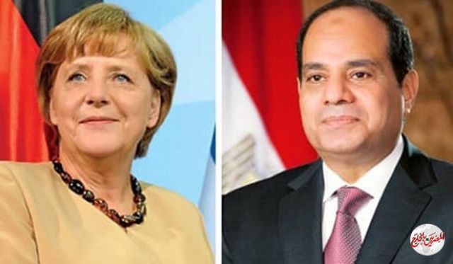 السيسي يبحث هاتفيًا مع ميركل الوضع في ليبيا