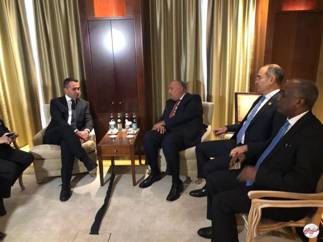 شكري يلتقي نظيره الإيطالي على هامش فعاليات قمة مؤتمر برلين حول ليبيا