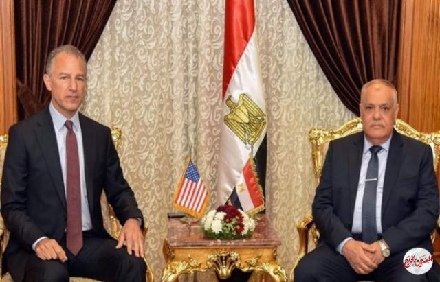 عبد المنعم التراس يبحث مع السفير الأمريكي سبل تعزيز العلاقات و التعاون بين البلدين