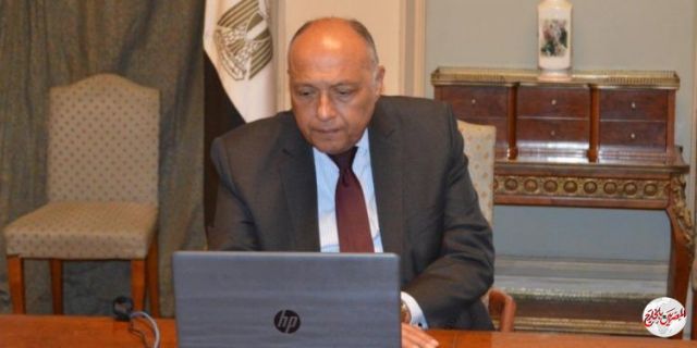 شكرى :  يؤكد موقف مصر الراسخ من القضية الفلسطينية خلال اجتماع الجامعة العربية