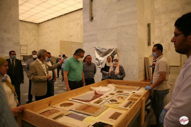 وزير السياحة والآثار يتفقد القاعات المختلفة للمتحف القومي للحضارة المصرية بالفسطاط