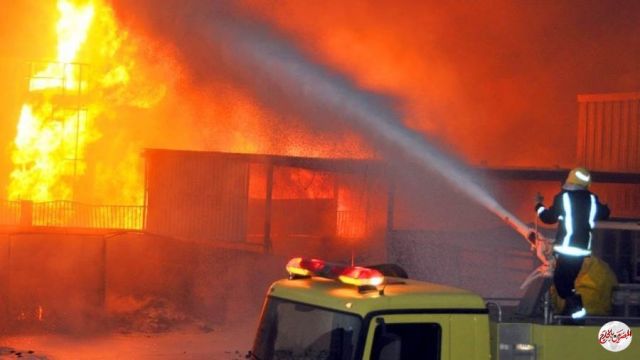 نشوب حريق هائل داخل مستشفى دار الشفاء بالعباسية