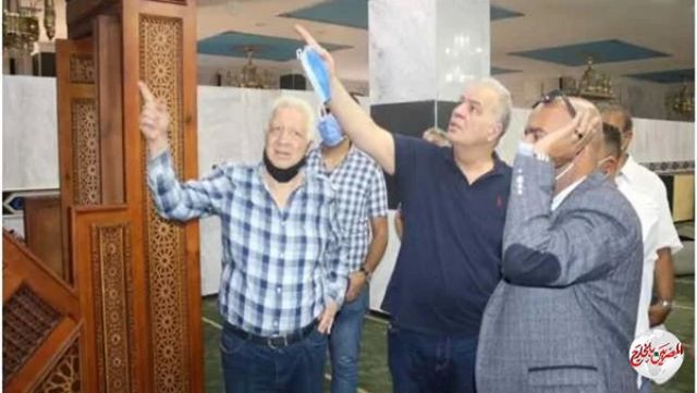 الزمالك يفتتح مسجد طبيب الغلابة فى حضور نجوم السياسة والفن والرياضة