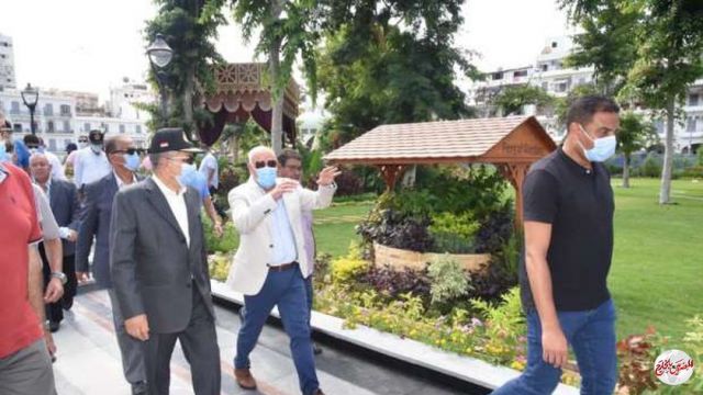رئيس هيئة قناة السويس ومحافظ بورسعيد يتفقدان حديقة "فريال" التاريخية