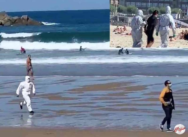 الشرطة الإسبانية تطارد مصابة بـ «كورونا» ببدلات واقية!