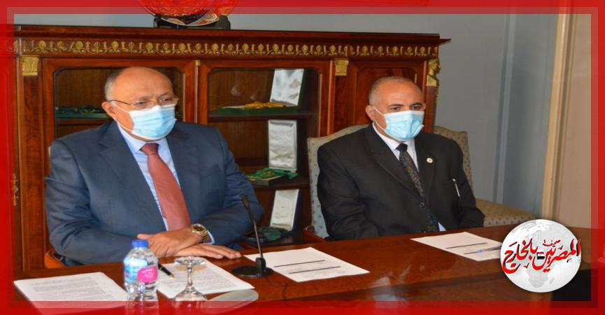 وزير الخارجية سامح شكري ووزير الموارد المائية والري ا