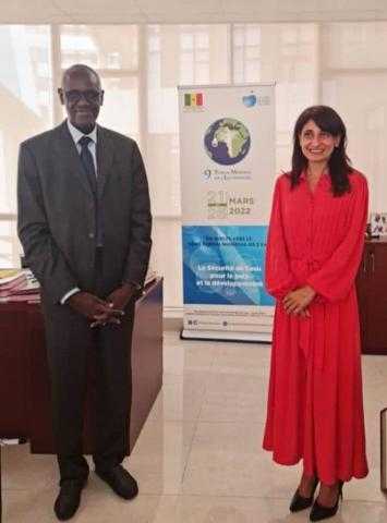 السكرتير التنفيذي للمنتدى العالمي التاسع للمياه يستقبل السفيرة المصرية في داكار