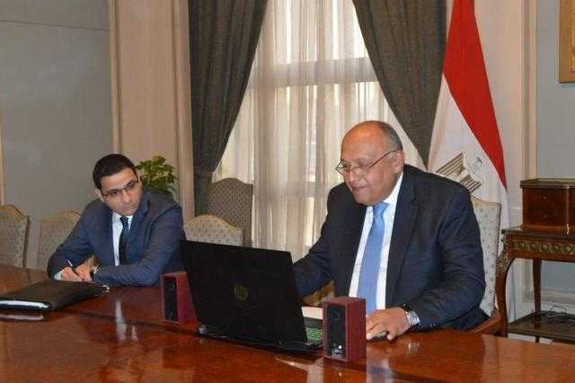 وزير الخارجية يشارك في المنتدى المصري الأمريكي الافتراضي حول تغير المُناخ