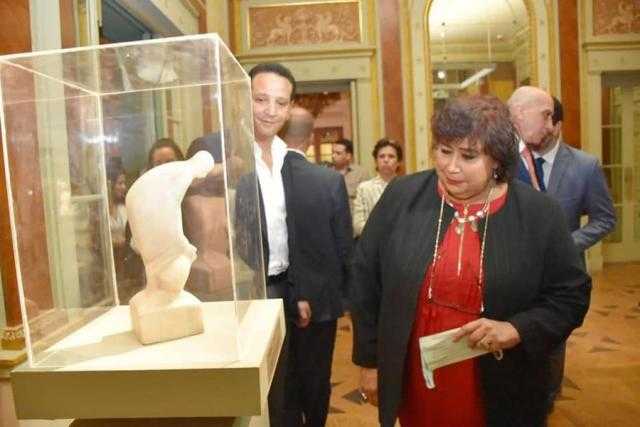 وزيرة الثقافة تفتتح معرض الفن المصرى فى عشرينيات القرن الماضي بمجمع الفنون