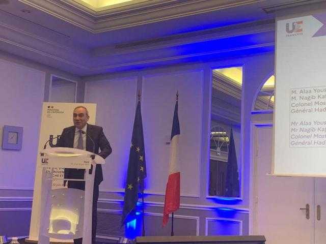 السفير المصري في باريس  يشارك في ندوة حول مكافحة الإتجار في الآثار في منطقة الشرق الأوسط