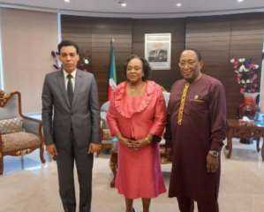 السفير المصري في مالابو يلتقي رئيسة مجلس الشيوخ في غينيا الاستوائية