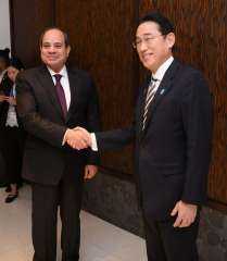 الرئيس السيسي يؤكد حرص مصر على تعزيز علاقات التعاون والشراكة الاستراتيجية مع اليابان