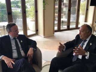 وزير الخارجية سامح شكري يلتقي نظيره البريطاني على هامش اجتماعات مجموعة العشرين