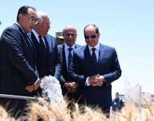 الرئيس السيسي يشهد افتتاح المرحلة الاولى من موسم  الحصاد بمشروع مستقبل مصر للتنمية المستدامة