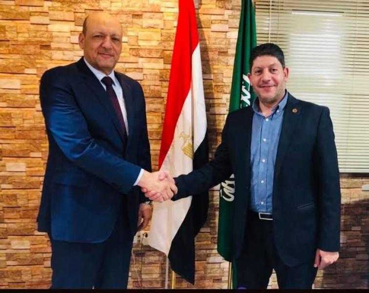 المستشار خالد السيد يهنئ  المستشار حسين أبو العطا بمناسبة تعينه  بمجلس الشيوخ