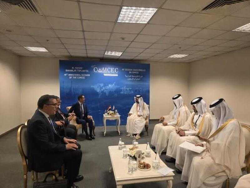 وزير الاستثمار والتجارة الخارجية يبحث مع وزير التجارة التركي تعزيز التبادل التجاري