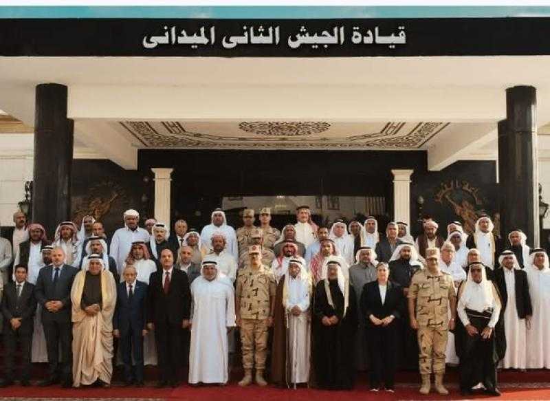 قيادة الجيش الثاني الميداني تستقبل شيوخ وعواقل وممثلي المجتمع المدني بشمال سيناء