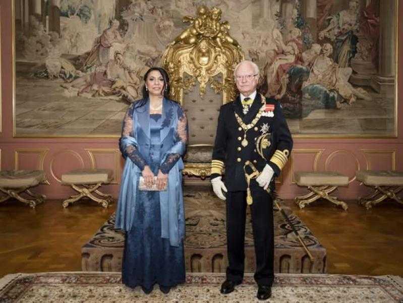 سفيرة مصر تقدم أوراق اعتمادها إلى ملك السويد