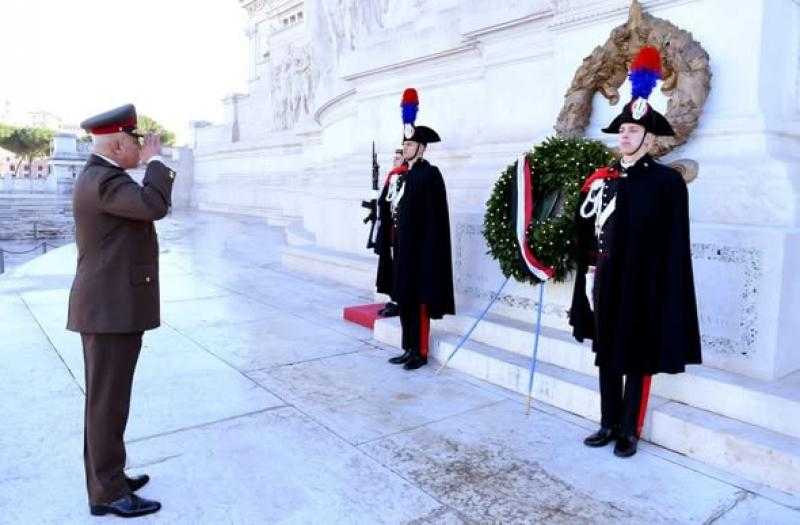 الفريق أحمد خليفة يعود إلى أرض الوطن بعد انتهاء زيارته الرسمية لدولة إيطاليا