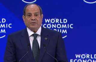 الرئيس السيسي في المنتدى الاقتصادي العالمي: مصر مؤمنة بضرورة عدم التدخل في شئون الدول