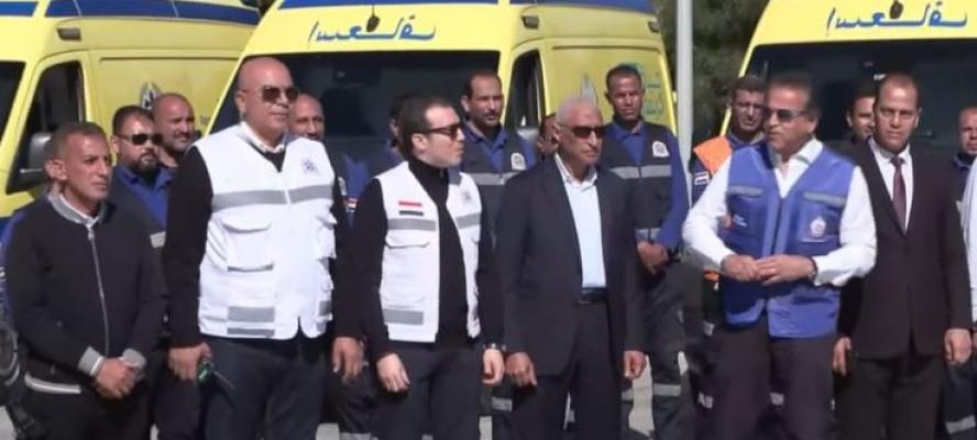 نائب رئيس الوزراء وزير الصحة يزور معبر رفح ويتفقد الخدمات الطبية المقدمة للمصابين الفلسطينيين