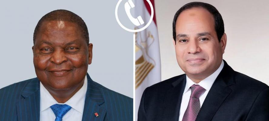الرئيس السيسى يهنئ رئيس أفريقيا الوسطى بمناسبة إعادة انتخابه لفترة ثالثة