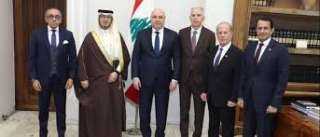 السفير المصري فى بيروت يشارك في اجتماع سفراء دول اللجنة الخماسية مع الرئيس اللبناني