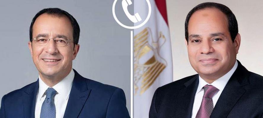 الرئيس السيسي يتلقى اتصالًا هاتفيًا من نيكوس كريستودوليدس رئيس جمهورية قبرص