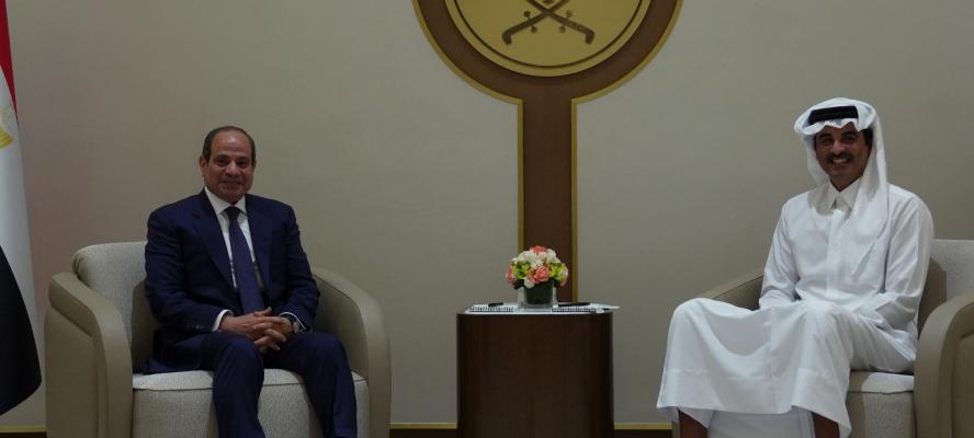 الرئيس السيسي يؤكد دعم مصر الكامل لقطر واصطفافها مع كافة الدول الخليجية الشقيقة