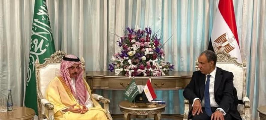 وزير الخارجية يبحث مع نظيره السعودي جهود التهدئة الإقليمية