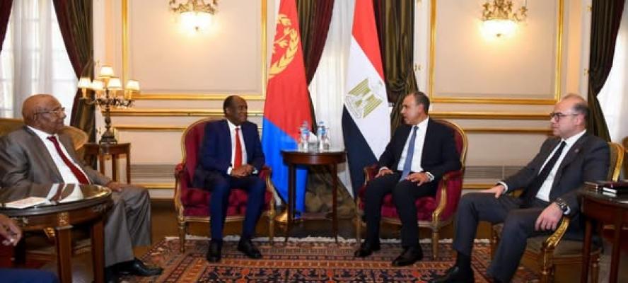 وزيرا الخارجية والاستثمار يستقبلان المستشار الاقتصادي للرئيس الإريتري ووزير التجارة والصناعة