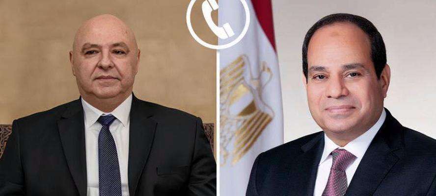 خلال اتصال تلقاه من جوزاف عون.. الرئيس السيسى يرحب بإعلان وقف إطلاق النار بلبنان
