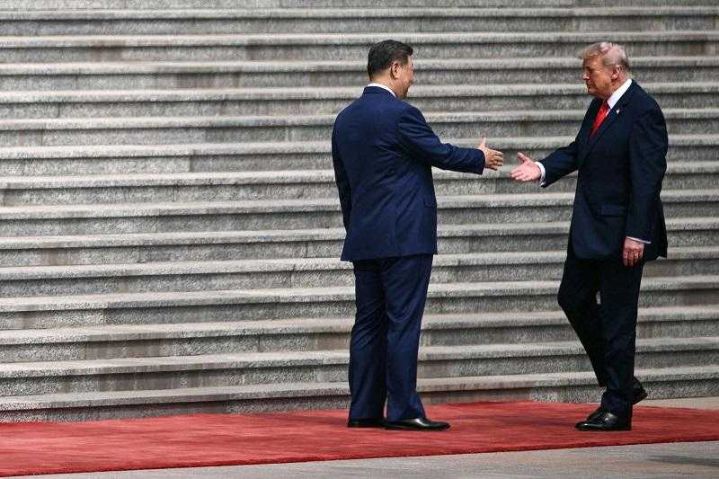 الرئيس الصيني يستقبل نظيره الأمريكي في قاعة الشعب الكبرى