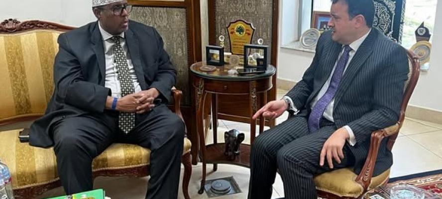 مساعد وزير الخارجية للشئون الأفريقية يستقبل السفير الصومالي لمتابعة جهود إطلاق سراح البحارة المصريين المختطفين.