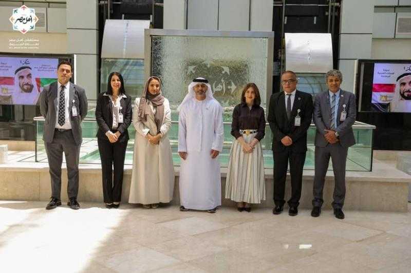 مستشفى أهل مصر لعلاج الحروق يستقبل سفير دولة الإمارات في زيارته الثالثة