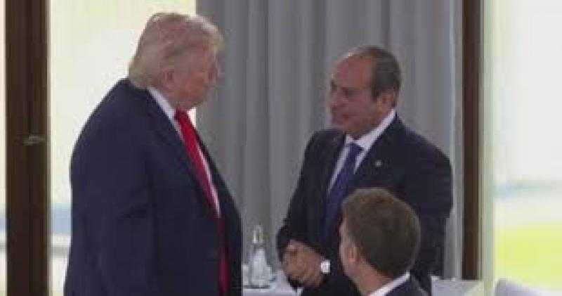 الرئيس السيسى يلتقى نظيره الأمريكى دونالد ترامب بقمة السبع