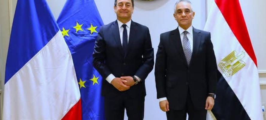 وزير العدل يستقبل سفير جمهورية فرنسا بالقاهرة لبحث أفق التعاون القضائي المشترك