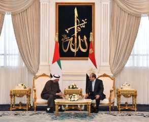 الرئيس السيسي يشدد على ما يحظى به بن زايد ودولة الإمارات من مكانة خاصة لدى مصر وشعبها