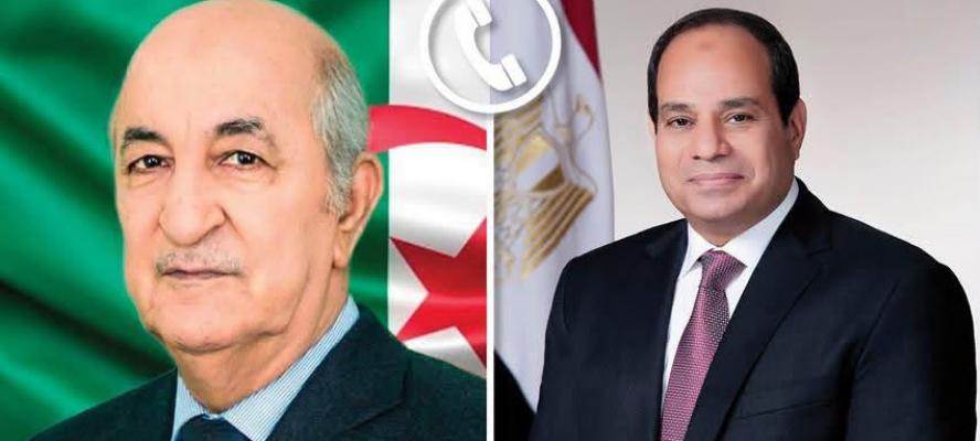 الرئيس السيسى يؤكد لـ تبون تضامن مصر الكامل مع الجزائر فى مواجهة الحرائق