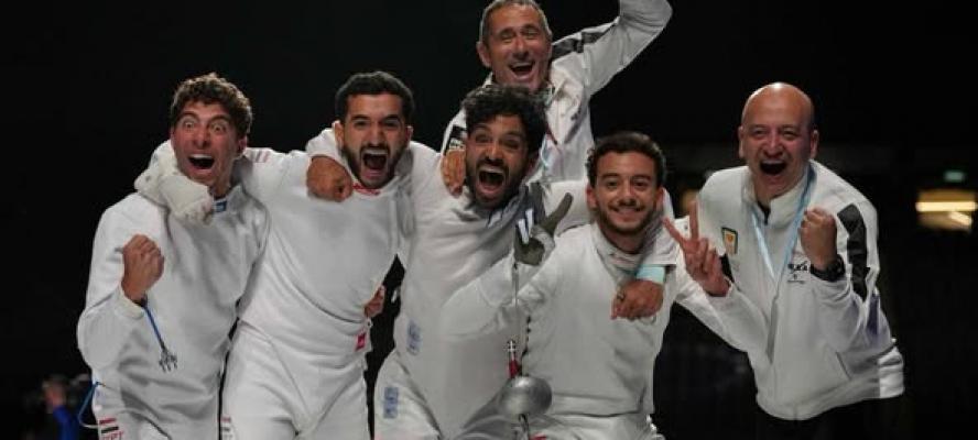 المنتخب القومي للمبارزة يهزم إسرائيل ويتوج ببرونزية بطولة العالم للفرق في إنجاز تاريخي