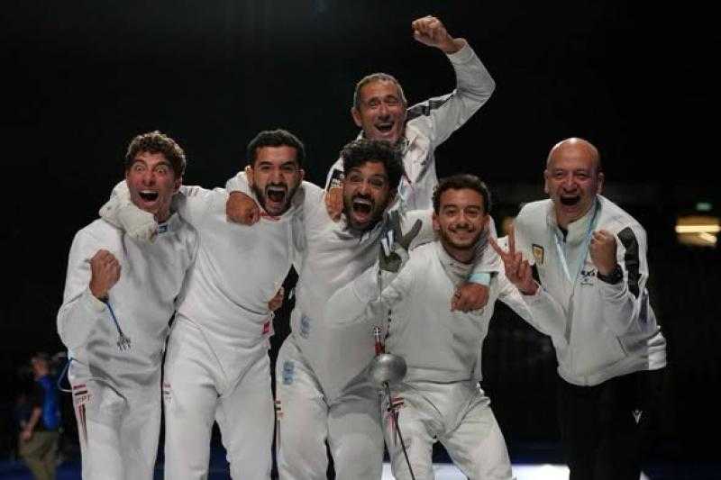 المنتخب القومي للمبارزة يهزم إسرائيل ويتوج ببرونزية بطولة العالم للفرق في إنجاز تاريخي