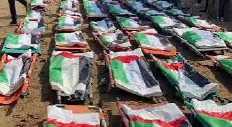 غزة تودع 112 شهيدًا في أكبر جنازة جماعية منذ بدء الحرب