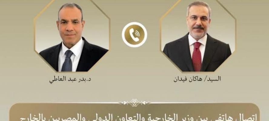 وزير الخارجية يتلقى اتصالا هاتفيا من نظيره التركي