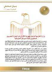 الخارجية تواصل جهودها للإفراج عن البحارة المصريين المحتجزين قبالة الصومال