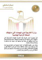 وزارة الخارجية تدين الهجمات التي استهدفت المملكة الأردنية الهاشمية