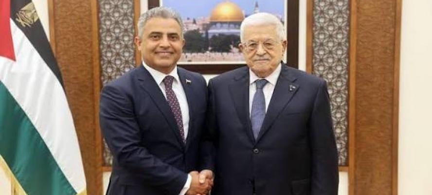 السفير المصري يقدم أوراق اعتماده للرئيس الفلسطينى محمود عباس