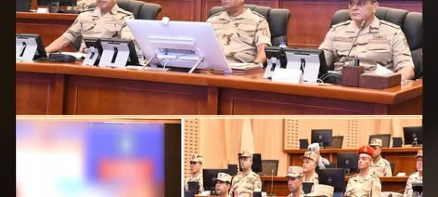 الفريق أشرف سالم زاهر يشهد تنفيذ المرحلة الرئيسية لمشروع مراكز القيادة لإدارة الحرب الكيميائية