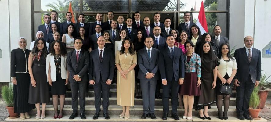 القائم بالأعمال بالإنابة بالسفارة المصرية في نيودلهي تستقبل الدفعة (٥٨) من الملاحق الدبلوماسيين